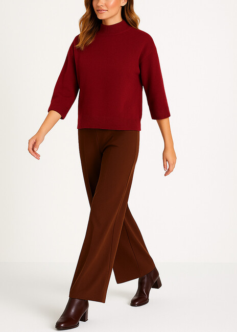 mployza-loose-fit-plekti-melange-manikia-3-4-mpornto-el-cuca.gr