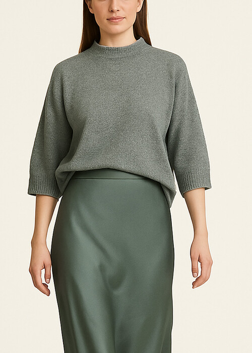 mployza-loose-fit-plekti-melange-manikia-3-4-gkri-cuca.gr