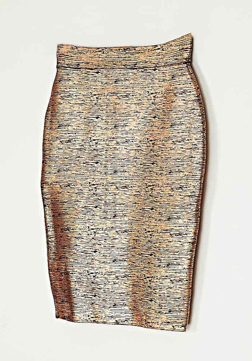 foysta-pencil-bodycon-apo-metalize-yliko-sysfiksis-kafe-mpronze-cuca.gr